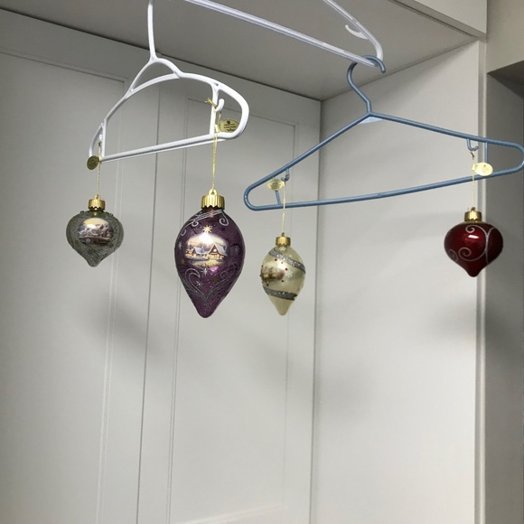 Bradford Exchange 4 Thomas Kinkade Christmas Light up luminary Ornaments NIB - Picture 8 of 10